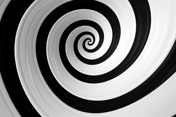 Black and white spiral close-up abstract background