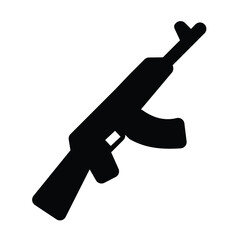 assault rifle simple icon, vector illustration 