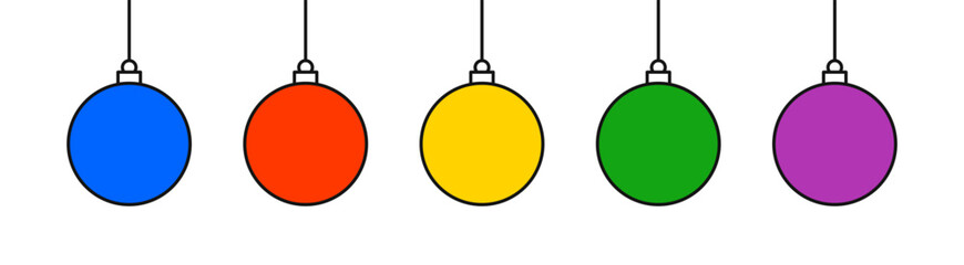 Christmas balls vector illustration.