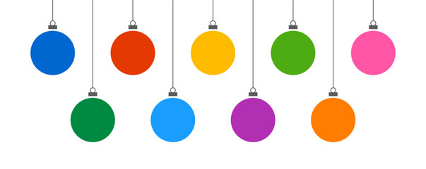 Christmas balls vector illustration.