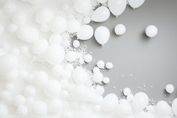 Bubble shape in white paper texture, design element