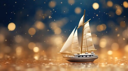 Yacht in Bokeh Effect
