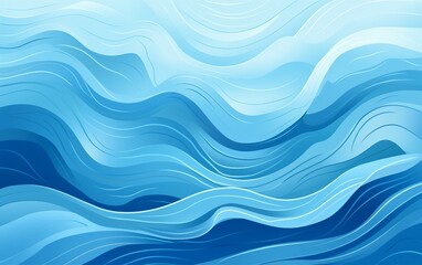 Calming Blue Wave - obrazy, fototapety, plakaty