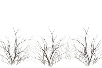 thicket isolated on white background. Generative AI.