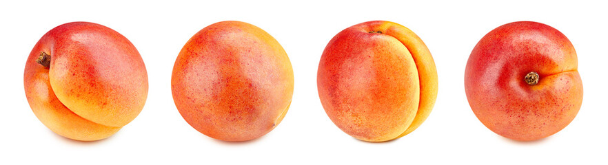 Fresh organic apricot isolated on white