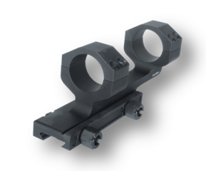 Dropshadow behind a Long distance base and rings for a sniper rifle