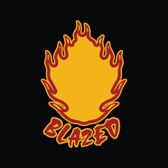 blazed vector design for your logo or t shirt
