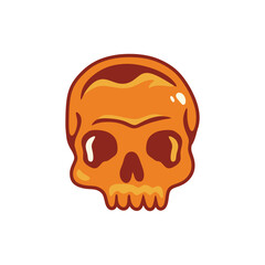 skull head vector logo design