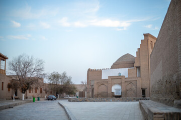 streets inside the Fortress in Uzbekistan, Khiva, the Khoresm agricultural oasis, Citadel.