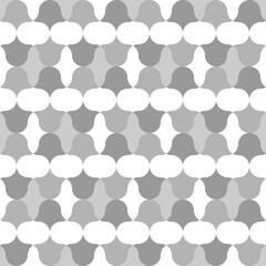 Colorless figures tessellation background. Image with floral shapes. Ethnic mosaic tiles motif. Ancient seamless surface pattern design with interlocking oriental ornament. Abstract wallpaper. Vector.