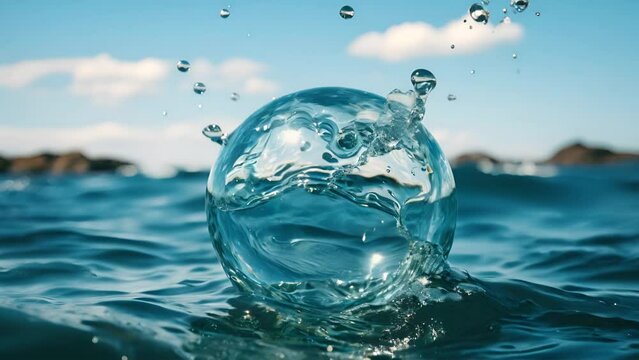 青空と水の玉,Generative AI 