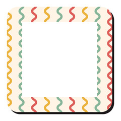 black space with cute photo frame illustration clipart for kids or worksheet 