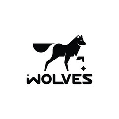 Wolf logo modern icon vector illustration design simple