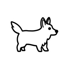 Welsh Corgi Outline Logo