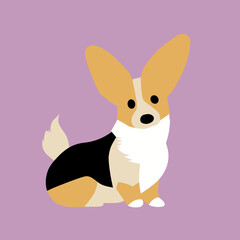 Welsh Corgi Boho Poster Design