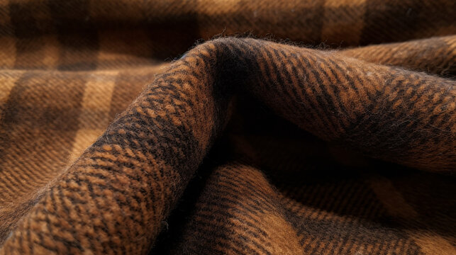 Brown Wool Fabric Texture.