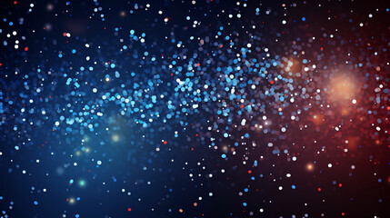 Beautiful background with bright pink and blue bokeh lights. Generated AI