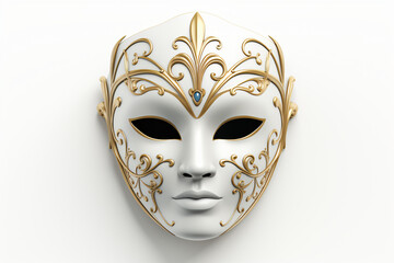 3d icon render of mask isolated on white background, clipping path.