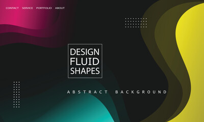 Website Landing Page Template. Modern Abstract Background Design. Gradient Color Dynamic Modern Fluid Abstract Background.
