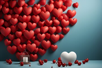 Red heart-shaped for Valentine's Day, symbolizing love and affection