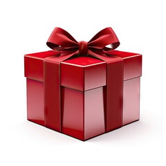 Obraz premium Surprise in every bow. Stylish array of christmas and birthday gifts wrapped in red and white background isolated with shiny ribbons and decorative bows