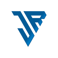 Letter JR Triangle Logo Design