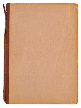 Brauner alter Buchdeckel mit Leinenrand als Hintergrund