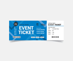 Event Ticket Template with Vector File