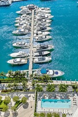 Miami Beach marina with boats