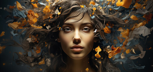 portrait of a woman in autumn