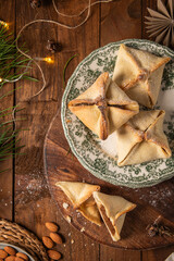 Traditional portuguese conventual sweet called Pitos de Santa Luzia from Vila Real, Portugal.