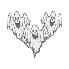 ghost white scarry illustration