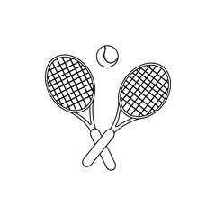 tennis racket and ball