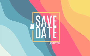 Save the date banner. Can be used for business, marketing and advertising. Social media stories wallpapers. ogo graphic design of event summit. Vector EPS 10