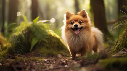 German Miniature Spitz (Pomeranian), AI Generated (AKA Deutscher Spitz) - 685655710