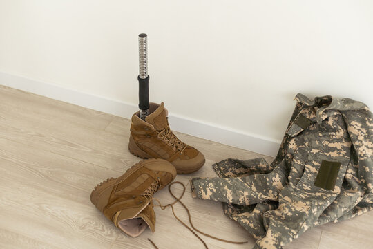 Soldier Artificial Prosthetic leg. War