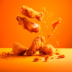 Deep fried chicken , Generative ai, Generated by ai ,ai art 