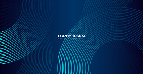 Futuristic technology concept Modern shiny blue diagonal rounded lines pattern glowing geometric lines abstract background. use to poster, banner, brochure, corporate, website and web banner. - obrazy, fototapety, plakaty