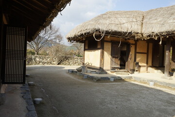 아산 외암민속마을 전통 풍경입니다