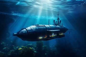 Submarine underwater