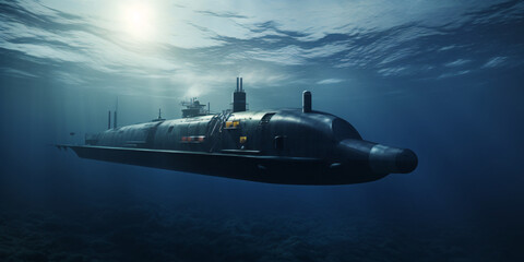 Submarine underwater