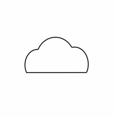 Flat illustration. The cloud icon. A modern, simple icon for the design of a website, mobile application.