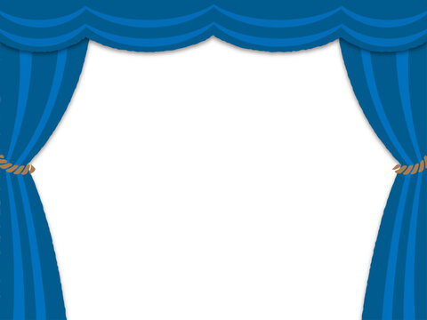青いゴージャスな劇場カーテン
