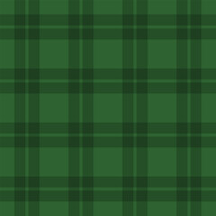 Plaid pattern in green for St Patricks Day. Simple tartan check plaid background. Traditional checkered background. - obrazy, fototapety, plakaty