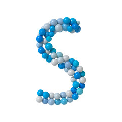 Multicolored Particle Sphere Style Alphabet 