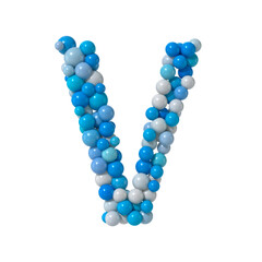 Multicolored Particle Sphere Style Alphabet 