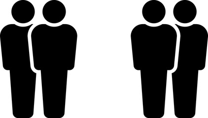 People group icon set. Business team. Team of worker.  User profile symbol. Group of people or group of users. Vector illustration of cartoon men and women.Isolated on white.