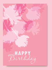 Vector minimalistic cards with plant parts