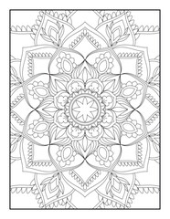 coloring full page mandala design. adult coloring page. Ornamental mandala adult coloring book page. Coloring pages