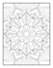 Pattern Mandala. Mandala Coloring Pages For Kids. Mandala Coloring Pages for Adults. Mandala flower for adult coloring book. Vector illustration. Coloring Page.